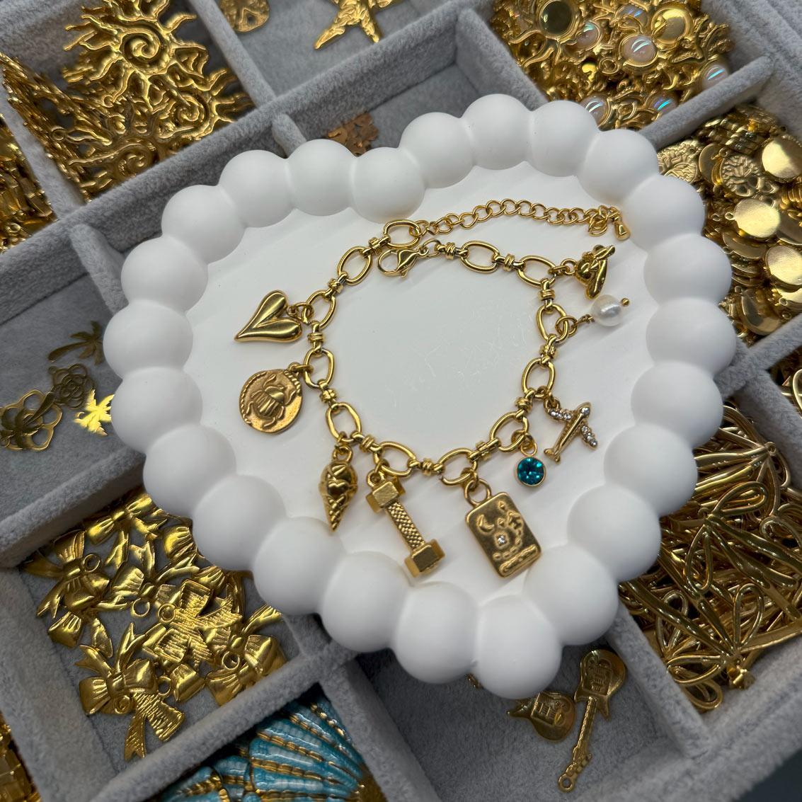 Custom made charm bracelet