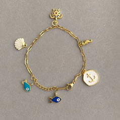Sea inspired charm bracelet by Charm Bar Prague