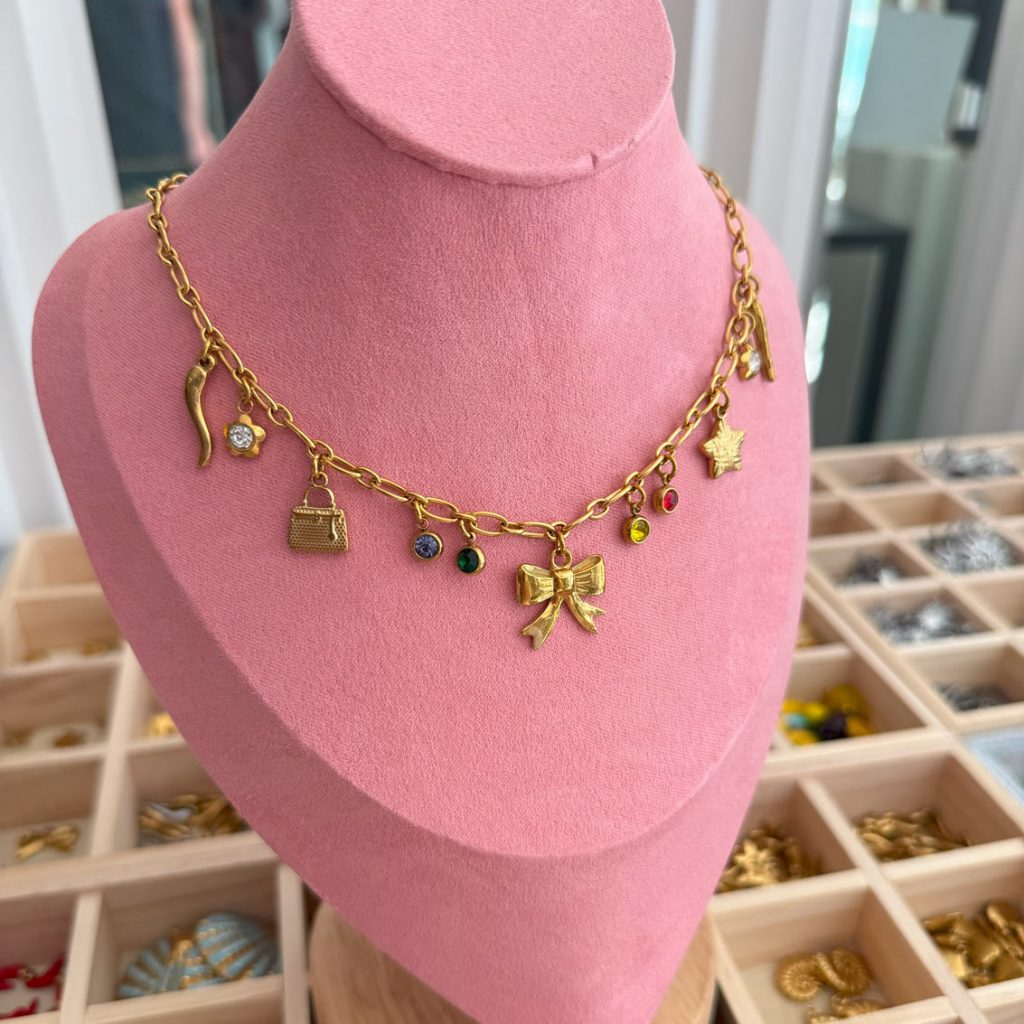 Custom charm necklace of Charm Bar Prague