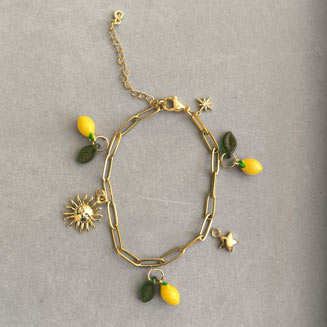Charm bracelet with multiple charms from Charm Bar Prague